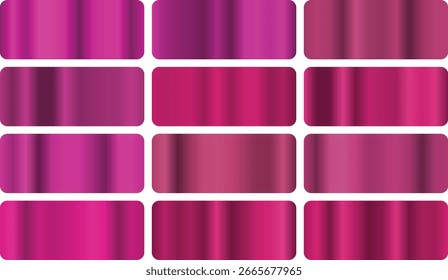 Paleta de gradiente de ameixa rica com tons roxos profundos e negrito, ideal para produtos de luxo, marca artística e fundos digitais dramáticos elegantes.
