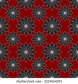 rich red botanical seamless pattern for gorgeous design