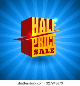 rich shining creative 3d vector script of transfer reduce price proposal on blue sparkling glowing radial rays scene texture commercial scene new huge orange golden mark rich partnership blue flaming