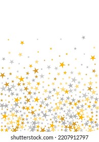 Rich silver and gold stardust vector wallpaper. Little stardust spangles Christmas decoration particles. Party decor star dust background. Spangle elements congratulations decor.