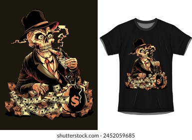 Rich skeleton spend money Active T-Shirt for you