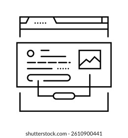 rich snippets seo line icon vector. rich snippets seo sign. isolated contour symbol black illustration