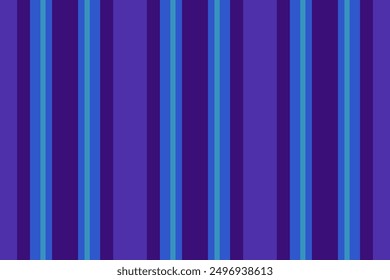 Rich stripe textile pattern, blanket background seamless vertical. Throw texture fabric vector lines in blue and violet colors palette.