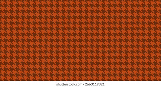 Um padrão rico e texturizado de dentes-de-caça em tons quentes do outono.  Perfeito para designs com faltas, impressões têxteis ou planos de fundo de sites.