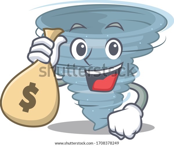 Rich Tornado Cartoon Design Holds Money Stock Vector (Royalty Free ...