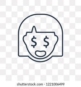 Rich vector outline icon isolated on transparent background, high quality linear Rich transparency concept can be used web and mobile