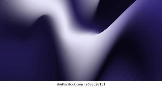 Un gradiente de malla abstracta rico y vibrante con una transición suave de colores púrpura, blanco y negro. Las suaves curvas y el ruido sutil crean una sensación orgánica. Fondo de malla de transparencia de puntos