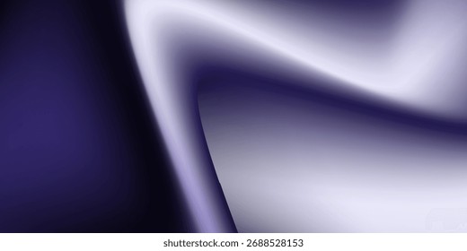 Un gradiente de malla abstracta rico y vibrante con una transición suave de colores púrpura, blanco y negro. Las curvas suaves y el ruido sutil crean una sensación orgánica. malla de fondo