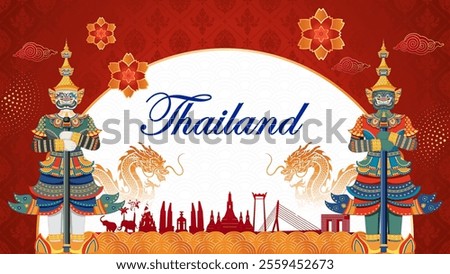 Rich and Vibrant Thai Culture Vector Design Template.