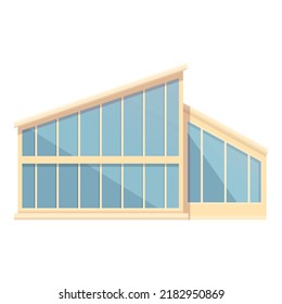 Rich villa icon cartoon vector. Home building. Modern mansion
