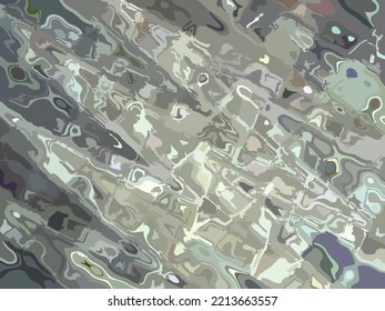 El fondo ondulado rico en tonalidad gris con efecto de vidrio para soluciones interiores o textiles. Brillantes antecedentes para ideas de negocio, conceptos de festival, tendencias de moda, fondos de pantalla, portadas, etc Vector