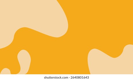 A rich yellow composition with soft beige blobs flowing across the surface, ideal for modern abstract visuals and warm creative designs.