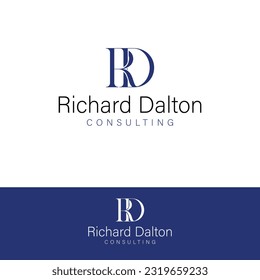 Richard Dalton consulting vector logo design. R and D logotype. RD initials logo template. 