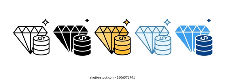 Riches Icon Set Multiple Style Collection