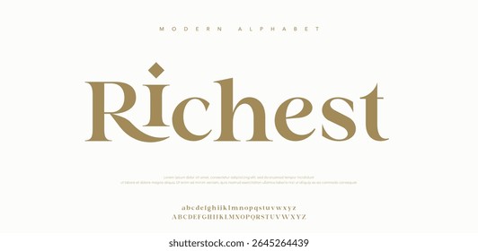 Richest creative modern stylish calligraphy letter logo design