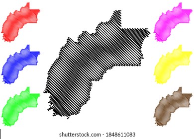 Richland County, Louisiana (U.S. County, United States Of America, USA, U.S., US) Map Vector Illustration, Scribble Sketch Richland Parish Map