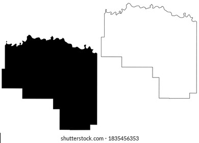 Richland County, Montana (condado de los Estados Unidos, Estados Unidos de América, EE.UU., EE.UU., EE.UU.) mapa de ilustración vectorial, esbozo de garabatos mapa de Richland