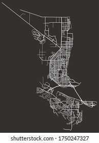 Richland, Washington, United States city urban vector map, downtown and suburbs, town blueprint poster