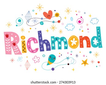 Richmond decorative type lettering text design