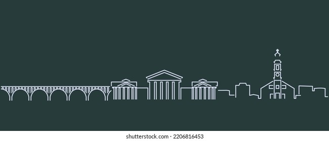 Richmond Single Line Skyline Profile