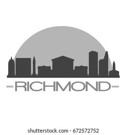 Richmond Skyline Silhouette Skyline Stamp Vector City Design