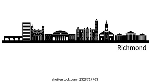 richmond usa city skyine vector