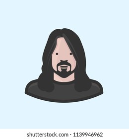 Richmond, VA / USA - July 22, 2018 : Illustration Of Dave Grohl