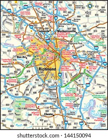 Richmond, Virginia Area Map