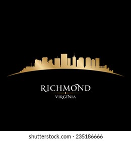 Richmond Virginia city skyline silhouette. Vector illustration