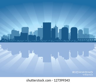 Richmond, Virginia skyline city silhouette