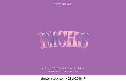 RICHS text effect template design style use for business brand and logo