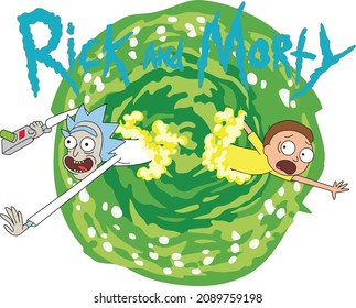 vector del portal Rick y Morty 