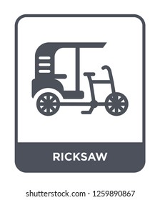 ricksaw icon vector on white background, ricksaw trendy filled icons from India and holi collection, ricksaw simple element illustration