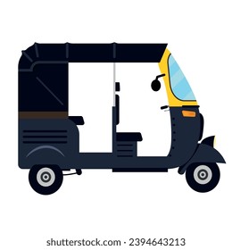 rickshaw black illustration vector isolated