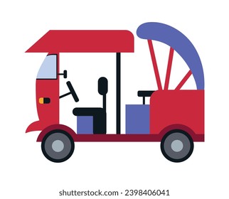 rickshaw car illustration vector isolated
