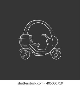 Rickshaw. Drawn in chalk icon.