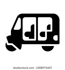 rickshaw glyph style icon, vector icon can be used for mobile, ui, web