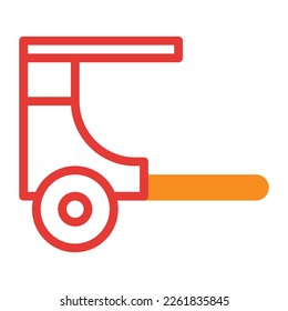 Rickshaw Icon duoton roten Stil chinesisch neuen Jahr Illustration Vektorgrafik perfekt. Symbol aus der modernen Kollektion für Web. Schönes Design perfekt.
