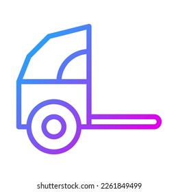 icono rickshaw gradiente estilo púrpura chino ilustración de año nuevo vector perfecto. Signo de icono de la colección moderna para la web. El diseño es perfecto.