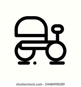 rickshaw icon, isolated icon in light background, perfect for website, blog, logo, graphic design, social media, UI, mobile app