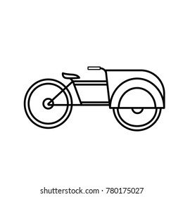 rickshaw icon outline