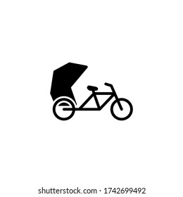 Rickshaw icon. Simple vector public transport icons for ui and ux, website or mobile application