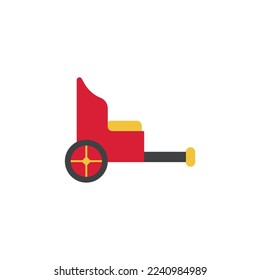 the rickshaw icon is suitable for your web, apk or project with a chinese new year theme