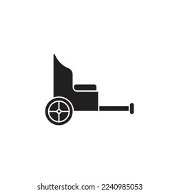 the rickshaw icon is suitable for your web, apk or project with a chinese new year theme