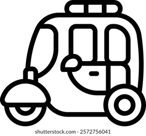 Rickshaw Icon. Tuk Tuk Icon