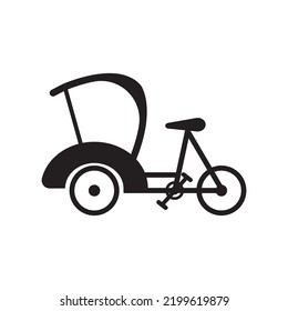 rickshaw icon vecrtor illustration symbol design