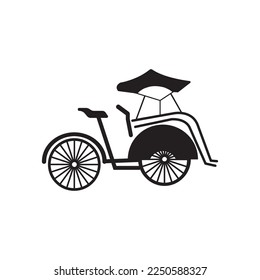 rickshaw icon vector illustration symbol design