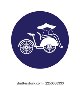 rickshaw icon vector illustration symbol design