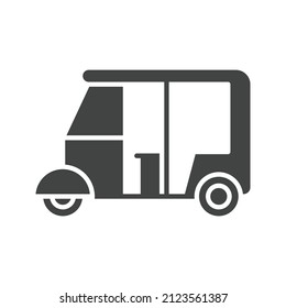 Rickshaw icon vector image. Can also be used for Physical Fitness. Suitable for mobile apps, web apps and print media.