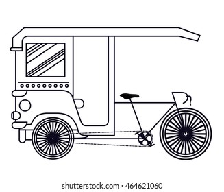 rickshaw india isolated icon design, vector illustration  graphic 